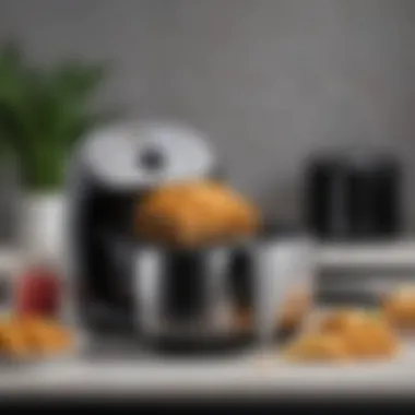 Convenience of Using Non-Stick Liners in Air Fryers A clean air fryer lined with a non-stick liner, emphasizing ease of use