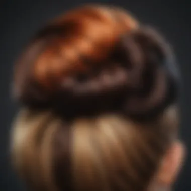 Variety of bun extensions in diverse colors and textures