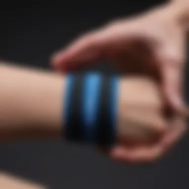 Dynamic design showcasing compression wristbands in active settings