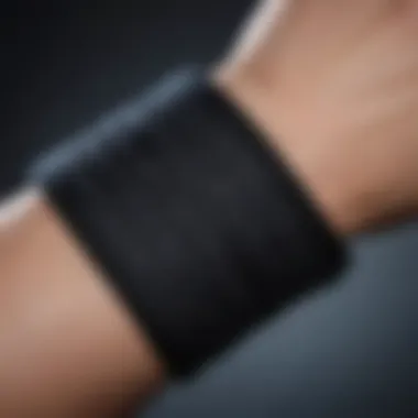 Close-up of the innovative fabric used in compression wristbands