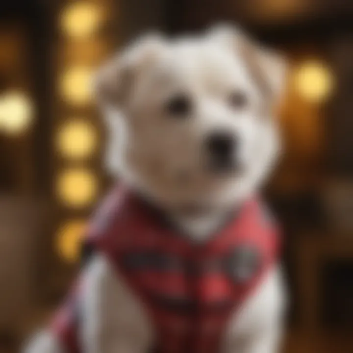 Close-up of various cozy vest designs for dogs