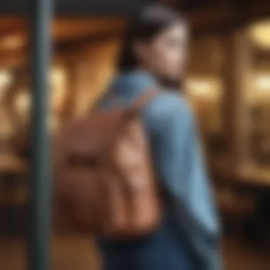 Fashion Fusion: Backpack Meets Style Trendy backpack styled with fashionable attire