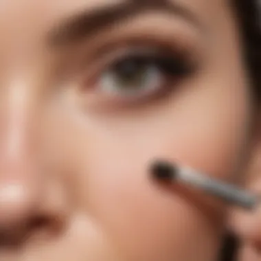 Demonstration of application techniques using a comb brush for precise lash enhancement