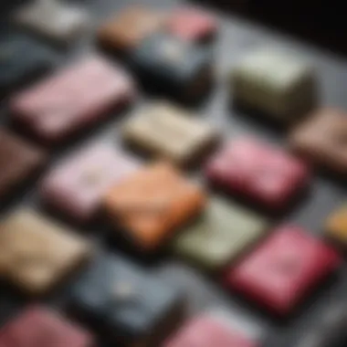 Trendy Wallet Options in Various Styles Trendy wallet options on display showcasing various colors and styles