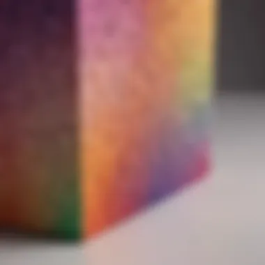 Close-up of the intricate texture of ombre wrapping paper