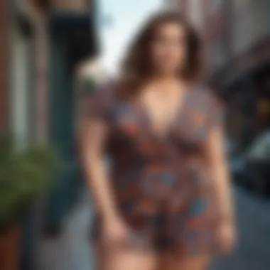 Fashionably Styled Plus Size Romper Fashionable plus size romper styled with accessories