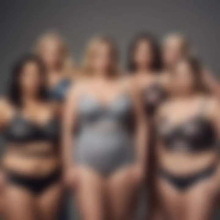 Group of plus size individuals confidently wearing strappy tops.