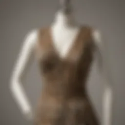 Elegant display of a cheetah print sundress on a mannequin showcasing its unique patterns