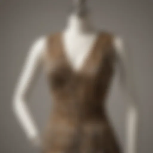 Elegant display of a cheetah print sundress on a mannequin showcasing its unique patterns