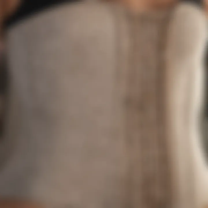 Material comparison of different waist trainers highlighting breathability