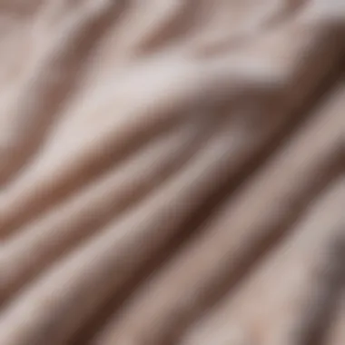 Close-up of luxurious fabric texture showcasing the softness of a fuzzy nightgown