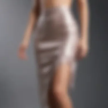 Elegant draping of a seamless slip skirt