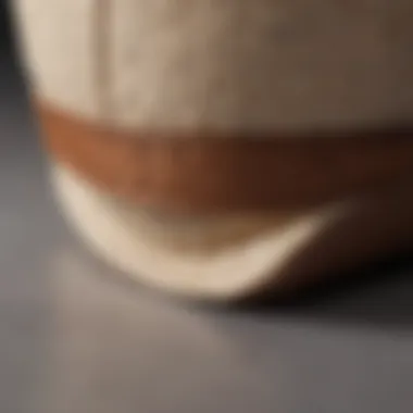 Close-up of a cushioned heel pad for loafers showcasing its texture.