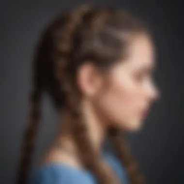 Intricate braided hairstyle showcasing the beauty of French braids