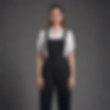 Elegant Suspender Jumpsuit Elegant suspender jumpsuit with wide legs on display