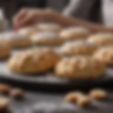 Baked goods presented alongside silicone kneading dough bags