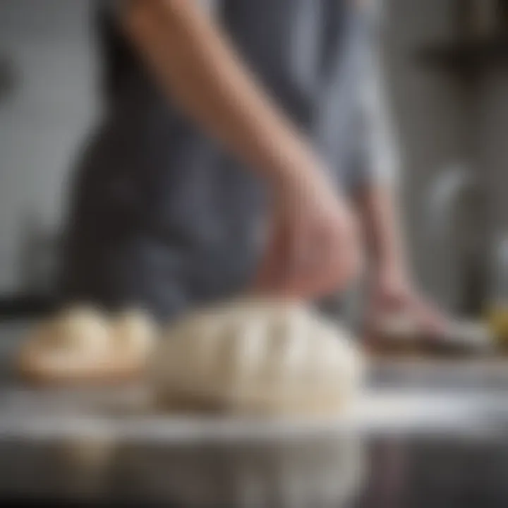 Silicone kneading dough bag in a modern kitchen