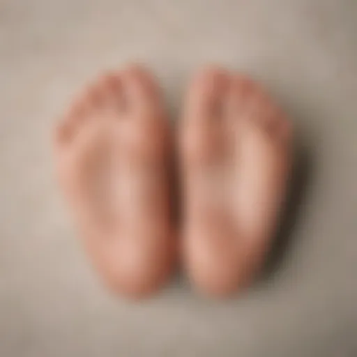 Illustration of infant foot growth stages